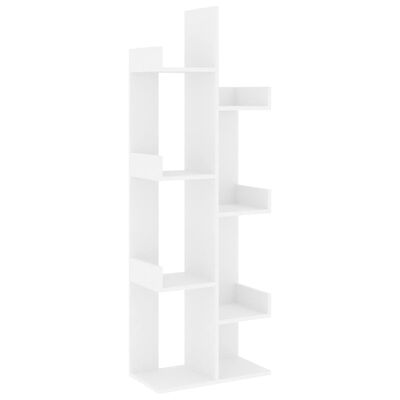 vidaXL fehér forgácslap könyvszekrény 48 x 25,5 x 140 cm
