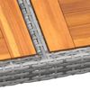 vidaXL 11 részes szürke polyrattan kerti étkezőgarnitúra