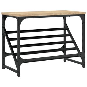 vidaXL sonoma t&ouml;lgy sz&iacute;nű szerelt fa cipőtart&oacute; 60x30x45 cm