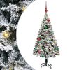 vidaXL Mű kar&aacute;csonyfa 150 LED-del Feh&eacute;r 150 cm PVC &eacute;s Ac&eacute;l &eacute;s Műanyag