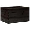 vidaXL Fa doboz foganty&uacute;kkal fekete 40x30x23 cm t&ouml;m&ouml;r fa fenyő