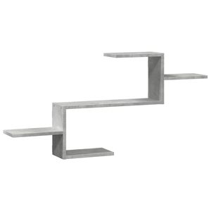 vidaXL betonsz&uuml;rke szerelt fa fali polc 104 x 15 x 49 cm