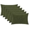 vidaXL P&aacute;rna huzat 6 pcs HEERLEN Z&ouml;ld 30 x 50 cm Mikrosz&aacute;las Pl&uuml;ss