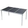 vidaXL fekete ac&eacute;l kerti asztal 150 x 90 x 74 cm