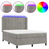 vidaXL vil&aacute;gossz&uuml;rke b&aacute;rsony rug&oacute;s &eacute;s LED-es &aacute;gy matraccal 140x190 cm