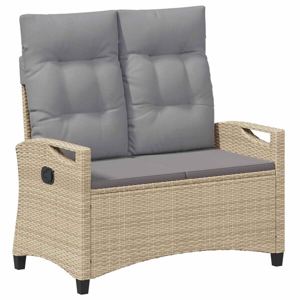 vidaXL Kerti pad p&aacute;rn&aacute;val Beige &eacute;s Vil&aacute;gossz&uuml;rke 105 x 60 x 112 cm