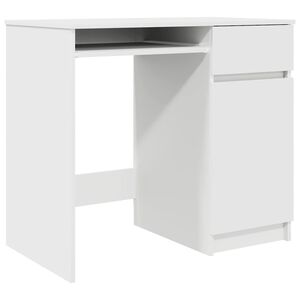 vidaXL feh&eacute;r forg&aacute;cslap &iacute;r&oacute;asztal 86x49x76 cm
