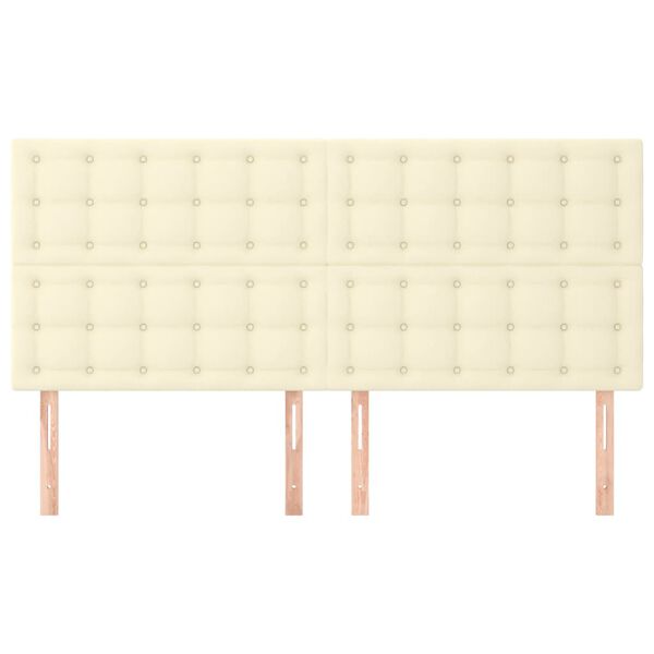 vidaXL kr&eacute;msz&iacute;nű műbőr fejt&aacute;mla 200 x 5 x 118/128 cm