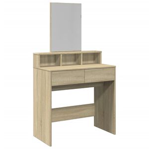 vidaXL sonoma t&ouml;lgy sz&iacute;nű f&eacute;s&uuml;lk&ouml;dőasztal t&uuml;k&ouml;rrel 80 x 41 x 144,5 cm
