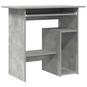 vidaXL betonsz&uuml;rke szerelt fa &iacute;r&oacute;asztal 80 x 45 x 74 cm