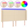 vidaXL kr&eacute;msz&iacute;nű sz&ouml;vet LED-es fejt&aacute;mla 183x16x118/128 cm