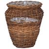 vidaXL Vir&aacute;gkos&aacute;r t&aacute;rol&oacute;val 2 pcs Barna Lacak Rattan