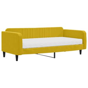 vidaXL s&aacute;rga b&aacute;rsony kanap&eacute;&aacute;gy matraccal 100 x 200 cm