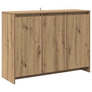 vidaXL k&eacute;zműves t&ouml;lgy sz&iacute;nű szerelt fa t&aacute;lal&oacute;szekr&eacute;ny 102 x 33 x 75 cm