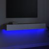 vidaXL feh&eacute;r &eacute;s sonoma sz&iacute;nű TV-szekr&eacute;ny LED-l&aacute;mp&aacute;kkal 120x35x15,5 cm