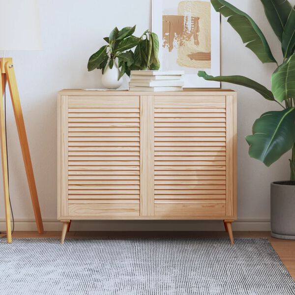 vidaXL 2 db tömör fenyőfa lamellás szekrényajtó 69 x 49,4 cm