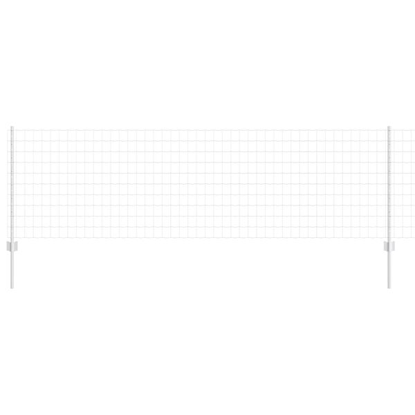 vidaXL Ker&iacute;t&eacute;s oszlopokkal Ez&uuml;st 0,8 x 10 m Ac&eacute;l