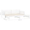 vidaXL fehér tömör fenyőfa kihúzható kanapéágy 2 x (90 x 200) cm