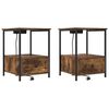 vidaXL &Eacute;jjeliszekr&eacute;ny 2 db F&uuml;st&ouml;lt t&ouml;lgy 42 x 41 x 56 cm Szerelt Fa