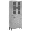 vidaXL betonsz&uuml;rke szerelt fa magasszekr&eacute;ny 69,5 x 34 x 180 cm