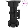 vidaXL B&uacute;tor l&aacute;bak &Aacute;ll&iacute;that&oacute; 12 db Fekete 46 x 46 x 128 mm PP