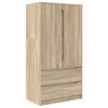 vidaXL Ruh&aacute;sszekr&eacute;ny Sonoma t&ouml;lgy 79,5 x 49 x 156 cm M&eacute;rn&ouml;ki fa