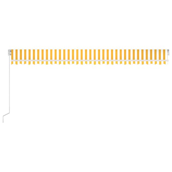 vidaXL s&aacute;rga &eacute;s feh&eacute;r k&eacute;zi napellenző 600 x 350 cm