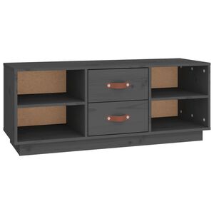 vidaXL sz&uuml;rke t&ouml;m&ouml;r fenyőfa TV-szekr&eacute;ny 100x34x40 cm