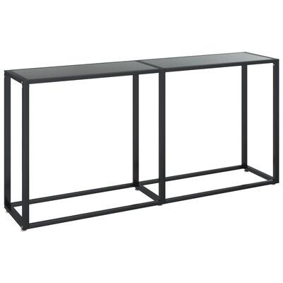 vidaXL fekete edzett üveg tálalóasztal 160 x 35 x 75,5 cm