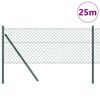 vidaXL Ker&iacute;t&eacute;soszlop Z&ouml;ld 25 x 0,6 m (40 x 40 mm h&aacute;l&oacute;) Ac&eacute;l &eacute;s PVC