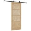 vidaXL Cs&uacute;sz&oacute; ajt&oacute; Term&eacute;szetes &eacute;s Fekete 86 x 211 cm T&ouml;m&ouml;r Fenyőfa