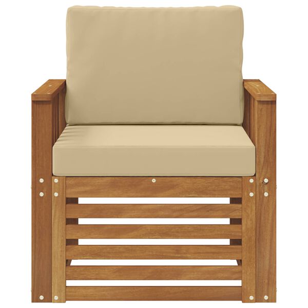 vidaXL K&uuml;lt&eacute;ri kanap&eacute; szett T&ouml;m&ouml;r ak&aacute;cfa &eacute;s poli&eacute;szter Term&eacute;szetes