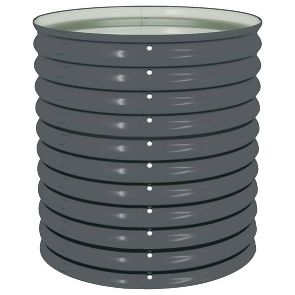 vidaXL szürke horganyzott acél kerti magaságyás 80 x 80 x 81 cm