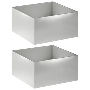 vidaXL Kerti cser&eacute;p 2 db Ez&uuml;st 60 x 60 x 40 cm Rozsdamentes Ac&eacute;l