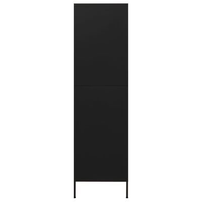 vidaXL fekete acél ruhásszekrény 90 x 50 x 180 cm