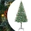 vidaXL Mű kar&aacute;csonyfa 300 LED-del &aacute;llv&aacute;nnyal Z&ouml;ld 180 cm PVC &eacute;s Ac&eacute;l