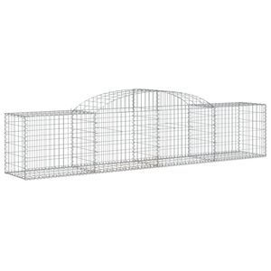 vidaXL &iacute;ves horganyzott vas gabion kos&aacute;r 300 x 50 x 60/80 cm