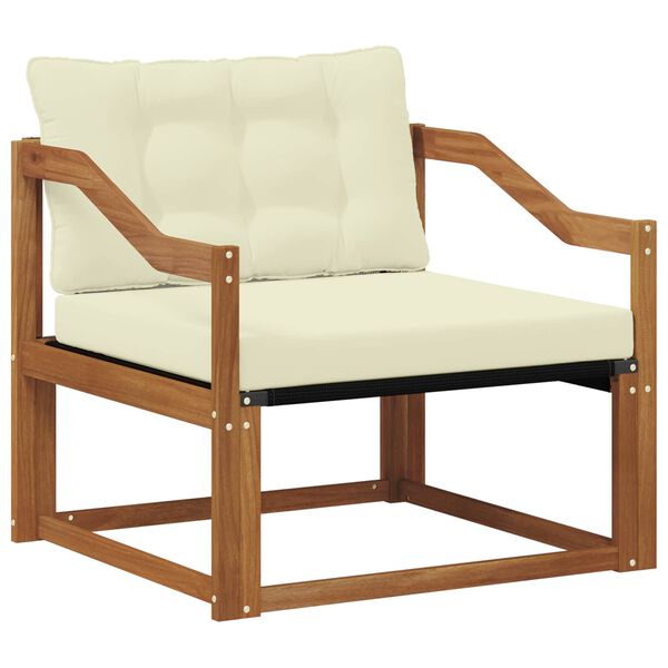 vidaXL K&uuml;lt&eacute;ri kanap&eacute; szett T&ouml;m&ouml;r ak&aacute;cfa &eacute;s textil&eacute;n Term&eacute;szetes