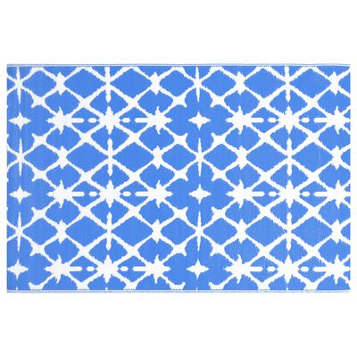vidaXL kék-fehér PP kültéri szőnyeg 190 x 290 cm