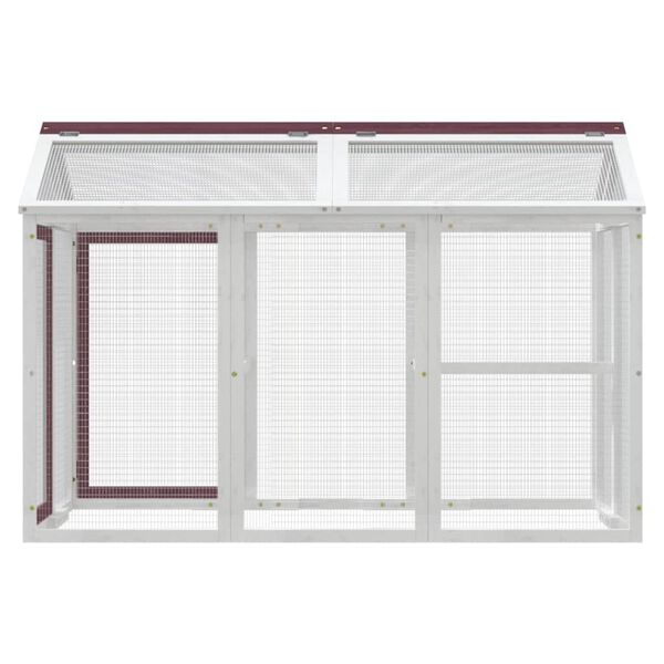 vidaXL mokkabarna t&ouml;m&ouml;r fenyőfa futtat&oacute;ketrec 141 x 94 x 104 cm