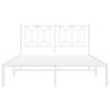 vidaXL fehér fém ágykeret fejtámlával 140 x 200 cm