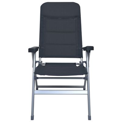 vidaXL 2 db fekete dönthető háttámlás alumínium kerti szék