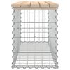 vidaXL tömör fenyőfa gabion kerti pad 103x31,5x42 cm