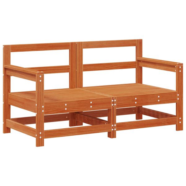 vidaXL Kerti lounge szett 7 pcs Viaszbarna T&ouml;m&ouml;r fenyő