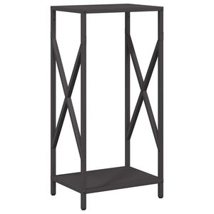 vidaXL fekete hidegen hengerelt ac&eacute;l tűzifat&aacute;rol&oacute; 34x25x70 cm