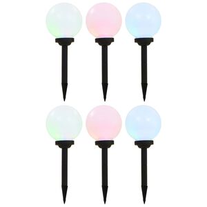 vidaXL 6 db napelemes k&uuml;lt&eacute;ri LED g&ouml;mbl&aacute;mpa 20 cm RGB