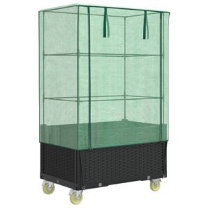 vidaXL rattan megjelen&eacute;sű magas&aacute;gy&aacute;s bor&iacute;t&aacute;ssal/ker&eacute;kkel 80x50x182 cm