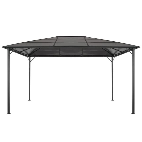 vidaXL fekete pavilon alumínium tetővel 4 x 3 x 2,6 m
