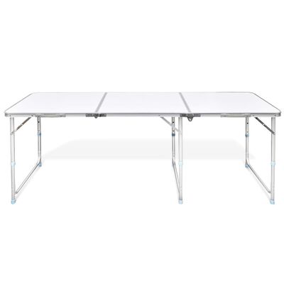 Összecsukható Állítható Alumínium Kemping asztal 180 x 60 cm