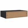 vidaXL 2 db fekete MDF falra szerelhető fi&oacute;kos polc 40 x 23,5 x 10 cm